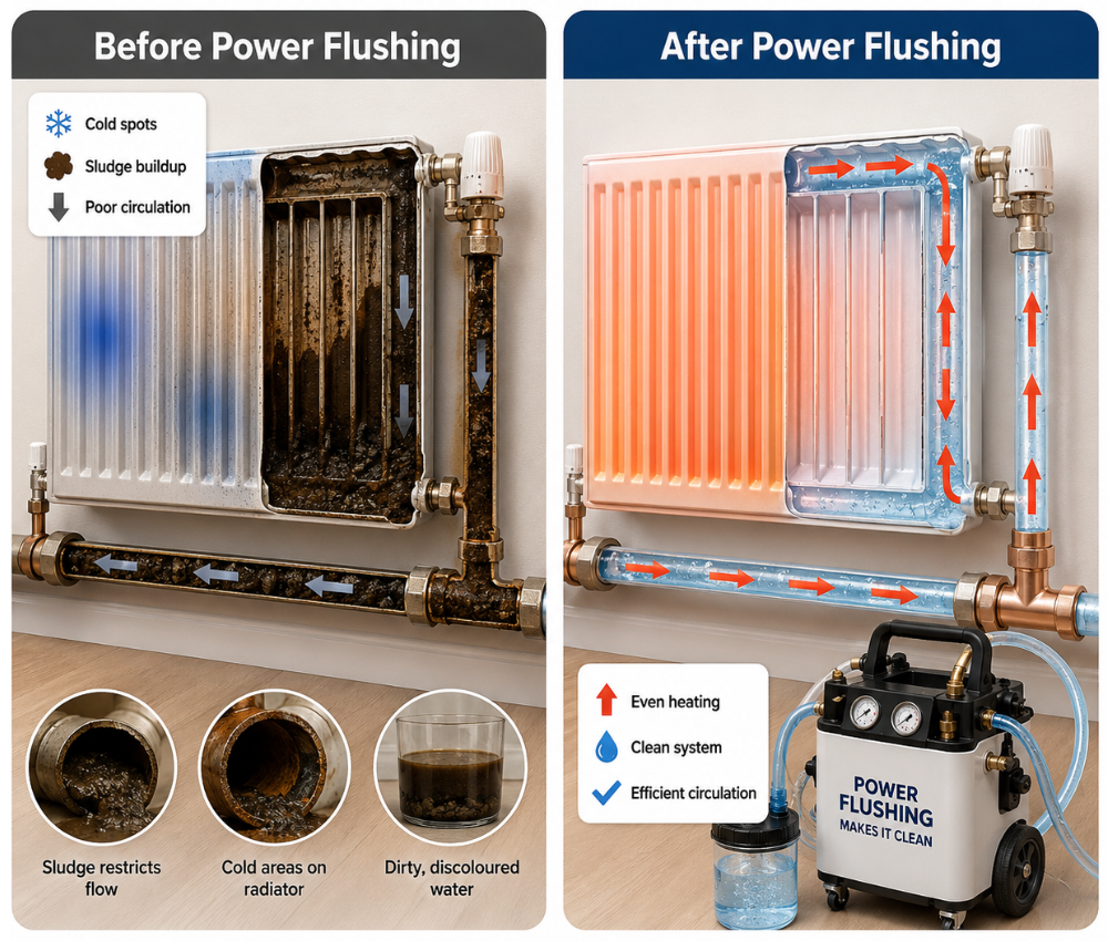 Before & After Power Flushing with TMT Boilers Limited