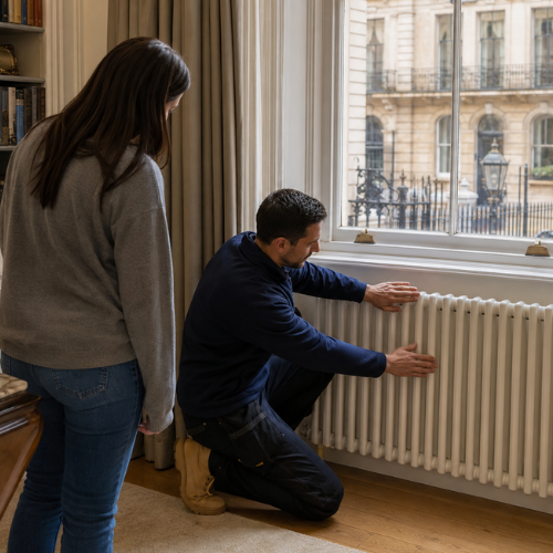 Having persistently cold radiators assessed Westminster London Boiler servicing, Boiler Services in Camden
