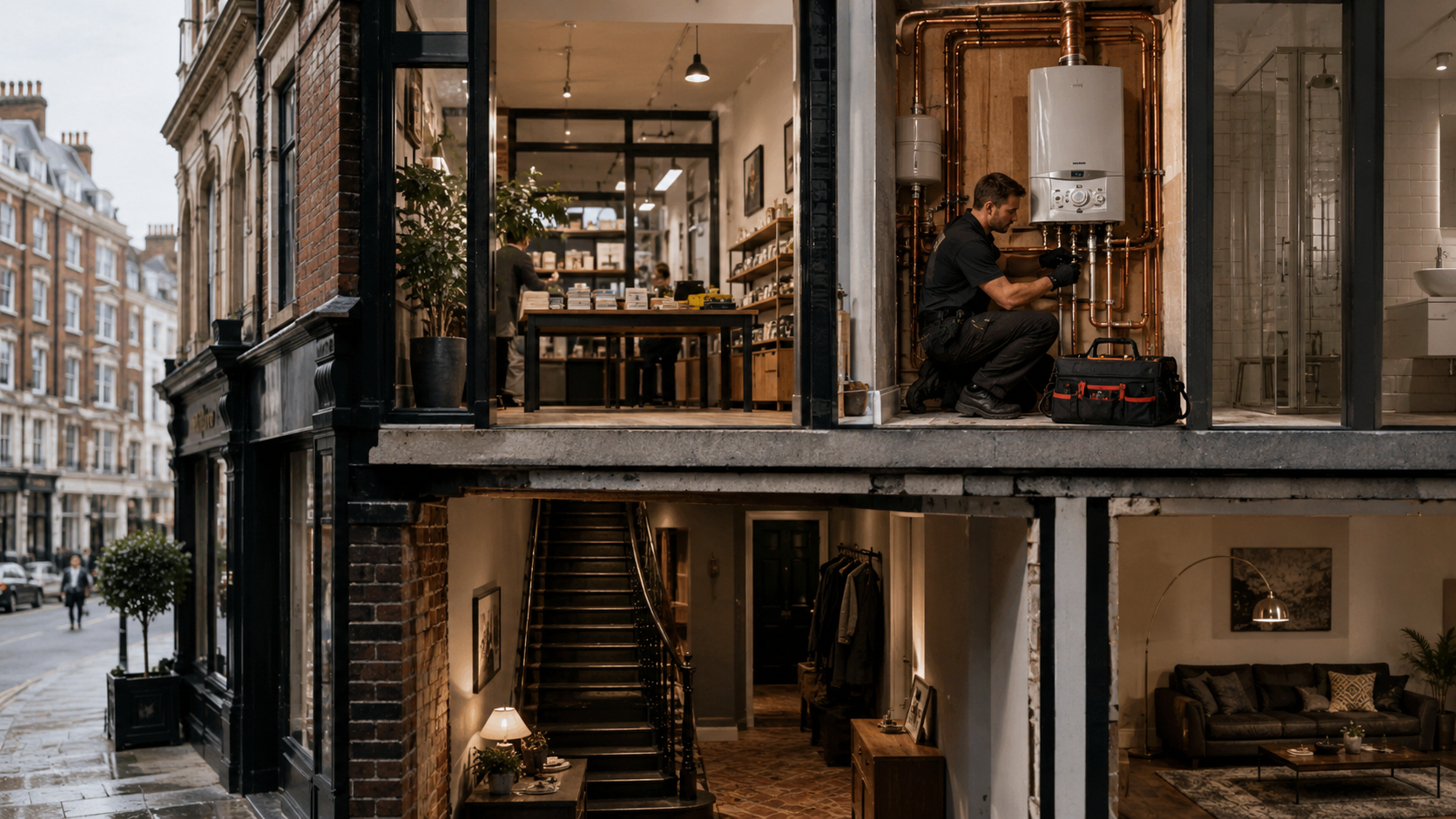 Mixed use premises Gas safety support, Boiler Services in Camden