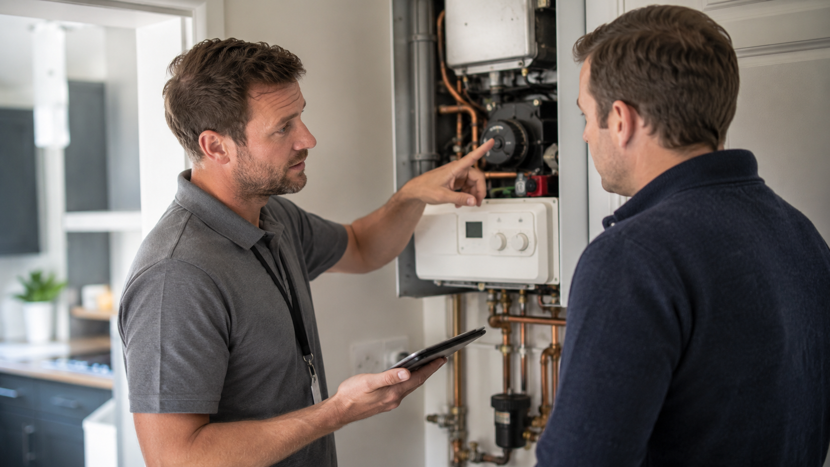 Repair servicing or replacement options are No Heating or Hot Water